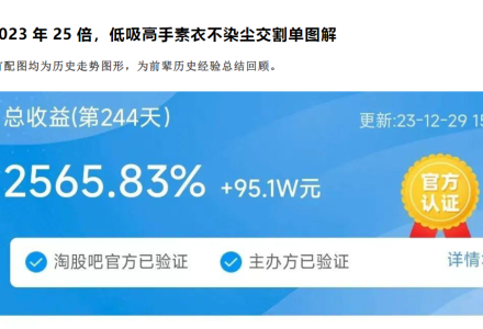 淘股吧低吸高手素衣不染尘交割单图解 2023年比赛冠军25倍 PDF文章-静思博客