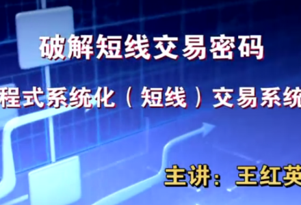 【王红英】期货日内短线交易技术视频教程波段战法视频 13集-静思博客