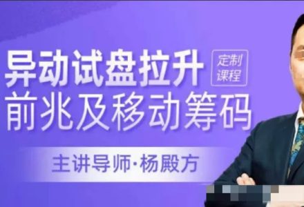 【杨殿方】异动试盘拉升前兆及移动筹码洞察主力意图-静思博客