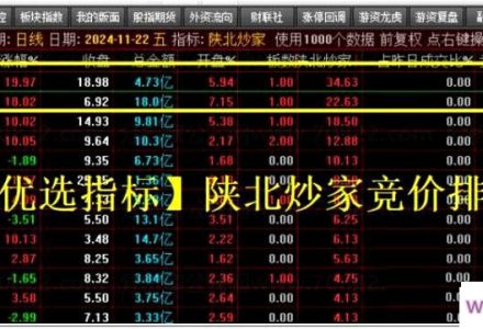 【指标】优选系列【陕北炒家竞价系统】早盘竞价排序或者竞价预警选股 幅图/选股-静思博客